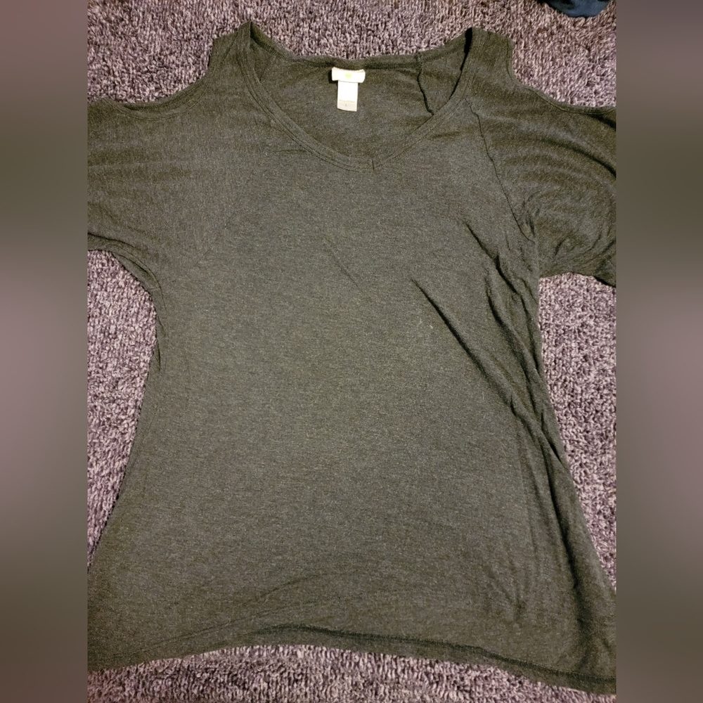 Neon Soul cold shoulder top